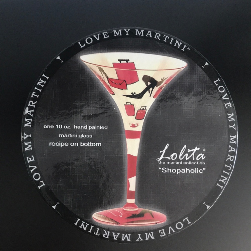 NEW LOLITA “SHOPAHOLIC” MARTINI GLASS 🍸